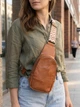 Сумка слинг через плечо женская Vintage leather-22793 Рыжяя - изображение 2