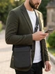 Сумка планшет через плечо мужская из натуральная кожи Vintage leather-22862 Черная - изображение 2