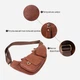 Сумка слинг через плечо мужская из натуральной кожи Vintage leather-22966 Коричневая - изображение 6