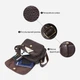 Сумка кросс-боди через плечо женская из натуральной кожи маленькая Vintage leather-22973 Коричневая - изображение 6