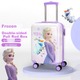 Детский чемодан Mesuca X Disney Frozen, 18 дюймов, с замком, дорожный чемодан для девочек, двусторонний мультяшный дизайн, ручная кладь. - изображение 9