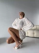Туніка-парео ажурна вільного крою з ялинковим узором Brunette Білий One size SP-4015-WH-Y - изображение 2