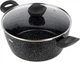Garnek granitowy Vilde Granitica ze szklaną pokrywką 3.6 l (5900670107656) - obraz 1
