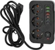 Мережевий фільтр Ultra 3 розетки, 3 USB-А, 3 USB-C 2 м Black (LS333-2) - зображення 4