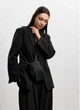 Женская сумка для телефона Sambag Modena фактурная черная, компактная кросс-боди сумка из экокожи 67602 - изображение 1