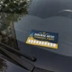 Автовізитка. Табличка з номером телефону для авто "Заважає авто? Телефонуйте. Тризуб", розмір 10х15 см - зображення 2