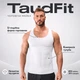 Чоловіча компресійна майка TaudFit із ефектом утяжки, біла, розмір L-XL - зображення 1
