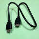 Кабель HDMI - HDMI 0.5 м (50 см) діаметр 6 мм, ver. 1.4 High Speed, чорний - зображення 1