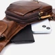 Сумка слинг через плечо мужская из натуральная кожи Vintage leather-22959 Темно-коричневая - изображение 8