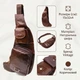 Сумка слинг через плечо мужская из натуральная кожи Vintage leather-22959 Темно-коричневая - изображение 15