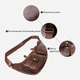Сумка слінг через плече чоловіча з натуральної шкіри Vintage leather-22962 Темно-коричнева - зображення 6