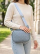 Сумка кросс-боди через плечо женская из натуральной кожи маленькая Vintage leather-22902 Серо-голубая - изображение 2