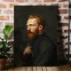 Интерьерная картина Портрет Винсента ван Гога, Vincent van Gogh, интерьерный декор, 60×44 см (id6355) - изображение 1