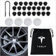 Набор колпачки на болты гайки колпачки на колеса 21 мм для Тесла Tesla + мешочек для хранения - изображение 4