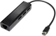 Адаптер (хаб) Type-C на Ethernet + 3 USB порти перехідник чорний - зображення 1