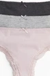 Набор трусиков H&M бразилиана XS 5 шт pink white black разноцветный 0242 - изображение 3