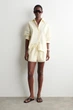 Жіночі шорти COS Layered Drawstring Cotton-Poplin Shorts Yellow / Striped 34 (1341866002) - изображение 2