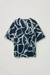 Футболка жіноча COS rounded neck printed top 0884170001 L Синій - изображение 5
