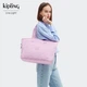 Подарочная сумка Kipling, вместительная сумка для ноутбука, сумка через плечо, COLISSA, светящаяся хлопковая, розово-фиолетовая, подарок на Новый год или день рождения. - изображение 5
