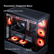 Игровой компьютерный корпус SAMA Jingjie Lite Black ATX Seaside View с модульной конструкцией / звукоизолирующей системой / разъемом для материнской платы сзади / двумя местами для водяного охлаждения 360 мм / разъемом Type-C - изображение 7