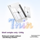 Чохол Shanmo для iPad Mini 6 та 7 2021-2024 з відділенням для стилуса, акриловий прозорий із захистом від згинання, сірий - зображення 9