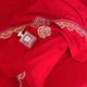 Комплект постельного белья Hodo Premium с вышивкой в китайском стиле, 4 предмета, кровать 1,5/1,8 м, праздничный свадебный наряд 2*2,3 м, Золотой Дракон - изображение 2