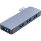 Док-станція розширення Youlianxing USB 3.0, пряме підключення праворуч, 4 порти, клейкий розгалужувач-концентратор, один-до-конвертер, підходить для ноутбуків Dell та Xiaomi - зображення 2