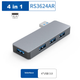 Док-станція розширення Youlianxing USB 3.0, пряме підключення праворуч, 4 порти, клейкий розгалужувач-концентратор, один-до-конвертер, підходить для ноутбуків Dell та Xiaomi - зображення 8