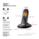 Телефон беспроводной Motorola C1001XC с подсветкой, определителем номера, черный - изображение 4