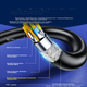 Патч-корд SAMZHE CAT-730H Cat 7 экранированный 10 Гбит/с 30 м Черный - изображение 6