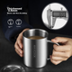 Чашка для води MAXCOOK 304 з нержавіючої сталі з кришкою, двошарова кружка для офісу, заварювання та пиття чаю, домашнє використання, 400 мл - изображение 7