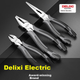 DELIXI ELECTRIC [Промисловий клас] Набір плоскогубців: плоскогубці Tiger, кусачки для дроту, діагональні плоскогубці, інструменти для електриків, обтискні плоскогубці, набір з двох предметів 8 дюймів - зображення 5