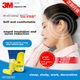 3M беруши,звукоизолирующие,защищающие от свиста и шума фейерверков,промышленное шумоподавление,уровень шумоподавления 32 дБ,беспроводные беруши пулевидной формы,200 штук - изображение 9