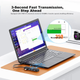 USB-хаб Acer 3.0, док-станція розширення, високошвидкісний 4-портовий адаптер-хаб, сумісний із настільними комп'ютерами та ноутбуками, багатопортовий конвертер, подовжувач, 1 метр - зображення 6