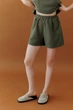 Женские шорты из муслина ART KNIT оливковые, S-M 045949 - изображение 3