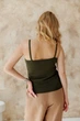 Женская вязаная майка ART KNIT оливка, M 045635 - изображение 9
