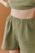 Женские шорты из муслина ART KNIT фисташковые, S-M 045947 - изображение 3