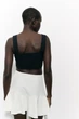 Спідниця-шорти з поясом та широким воланом по нижньому краю біла Zara розмір L - зображення 4