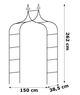 Садовая арка металлическая для вьющихся растений 240 см черная GardenLine LS-3089 - изображение 3