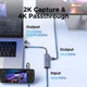 Устройство для видео захвата UGREEN CM725 USB-C 4K на USB-C/A 2K@30Hz (1080P 60FPS), быстрая сквозная зарядка PD 100W со сверхнизкой задержкой для игр Grey (65856) - изображение 2