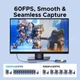 Устройство для видео захвата UGREEN CM725 USB-C 4K на USB-C/A 2K@30Hz (1080P 60FPS), быстрая сквозная зарядка PD 100W со сверхнизкой задержкой для игр Grey (65856) - изображение 3