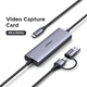 Устройство для видео захвата UGREEN CM725 USB-C 4K на USB-C/A 2K@30Hz (1080P 60FPS), быстрая сквозная зарядка PD 100W со сверхнизкой задержкой для игр Grey (65856) - изображение 7