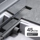 Трап для душа линейный AM.PM Primeflow Cut Gradient 600 мм, универсальный затвор, хром (W02SC-P11-060-01SB) - изображение 6