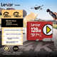 Карта пам'яті Lexar 128 ГБ TF (MicroSD) U3 V30 A2 зі швидкістю читання 205 МБ/с для дронів, екшн-камер, відеоспостереження, запису 4K, портативної консолі Switch (PLAY) - зображення 4