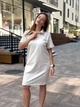 Женское платье поло свободного кроя, беж, размер XS/S - изображение 2