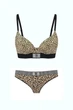 Комплект белья: бюстгальтер с уплотнённой чашкой и трусики стринг Victoria's Secret 85C/L Леопардовый (150580) - изображение 1