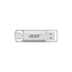 USB флеш накопитель Acer 64GB UT300 USB-A/Type-C 3.2 Silver (BL.9BWWA.589) - изображение 1