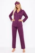 Пижама (рубашка, штаны и маска) для женщины Vivance Dreams 17229843 34(XS) Бордовый - изображение 2