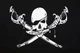 Флаг корсаров с черепом и скрещенными саблями, пиратский баннер Jolly Roger, флаг пиратов-корсаров 150*90 Весёлый Роджер - изображение 1