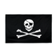 Пиратское знамя классический флаг корсаров 150*90 см с люверсами Jolly Roger баннер пиратов Веселый Роджер череп и кости - изображение 1